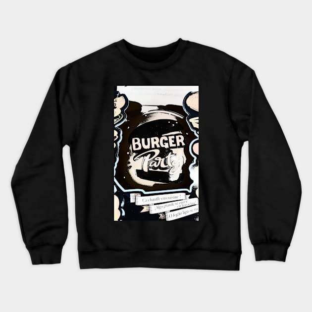 Burgers Crewneck Sweatshirt by Stephanie Debs